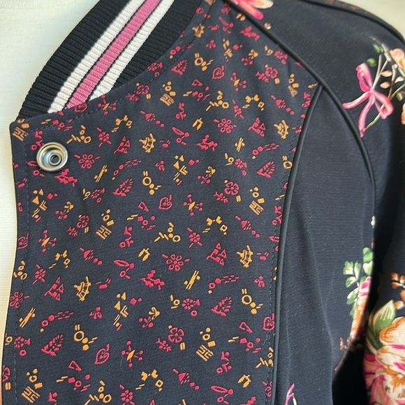 Coach Bow and Flower Printed Reversible Varsity Jacket - Picture 6 of 13